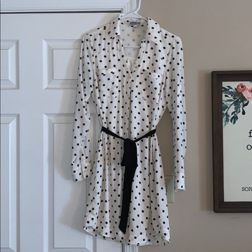 Express polka dot dress- small